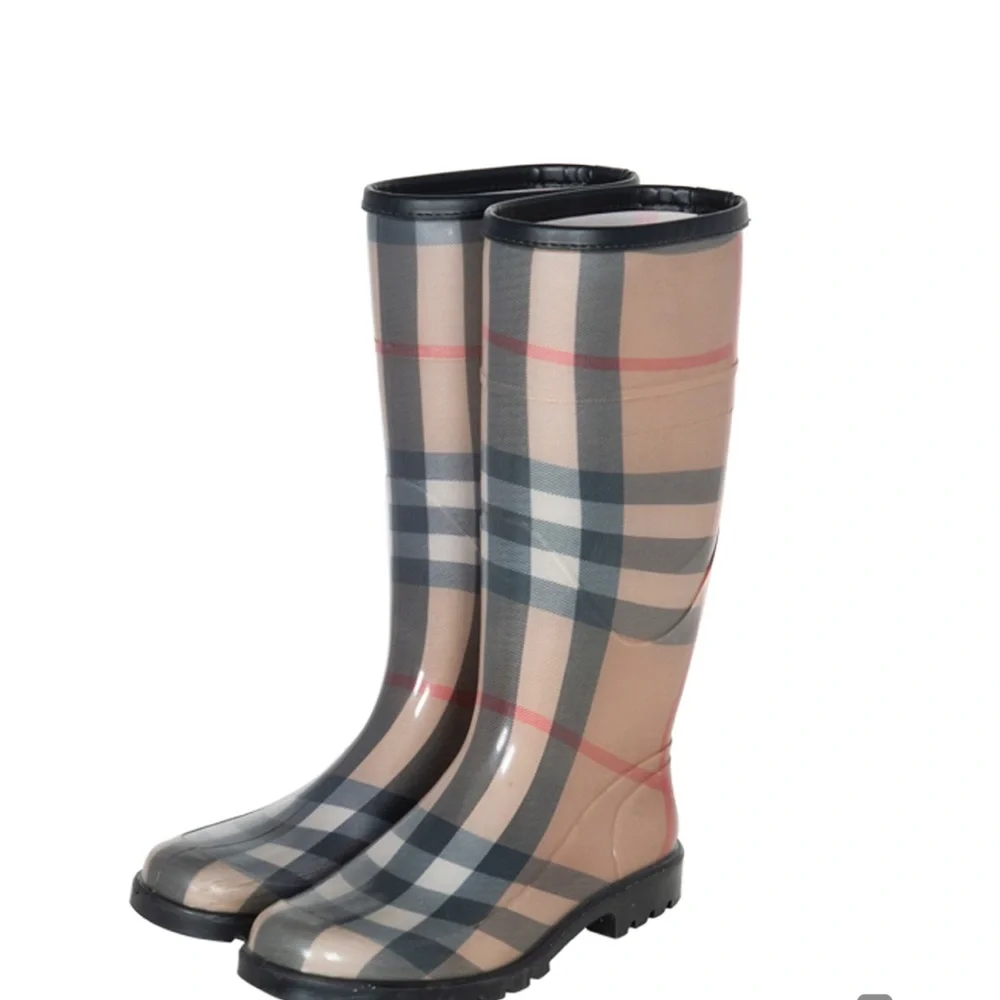 Burberry Nova Check Rubber Boots - Picture 1 of 16